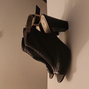 Cushion Walk Black Boot Sling Back Shoe Size 9